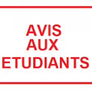 Avis au etudiants
